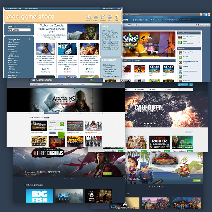 Collage of images from the years of growth