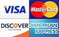 Visa, Mastercard, Discover, American Express