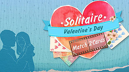 Solitaire Match 2 Cards Valentines Day