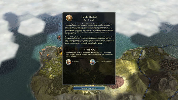 Sid Meier's Civilization V - Civ and Scenario Pack: Denmark (The Vikings) Screenshot 2