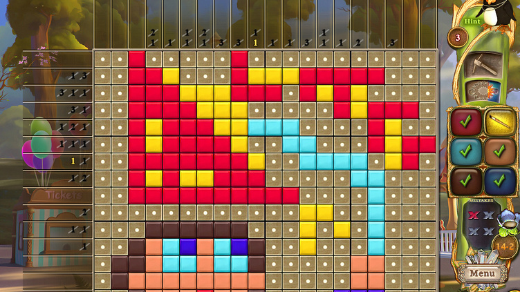 Fantasy Mosaics 45: Amusement Park Screenshot 2