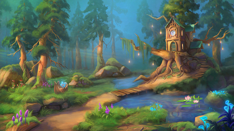 Fantasy Mosaics 52: Enchanted Woods Screenshot 1