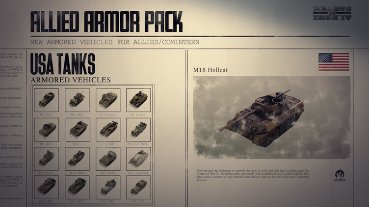 Hearts of Iron IV: Allied Armor Pack Screenshot 1