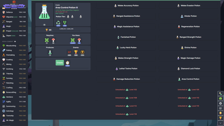 Melvor Idle: Throne of the Herald Screenshot 3