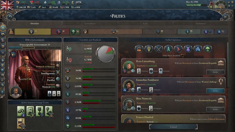 Victoria 3: Voice of the People Screenshot 1