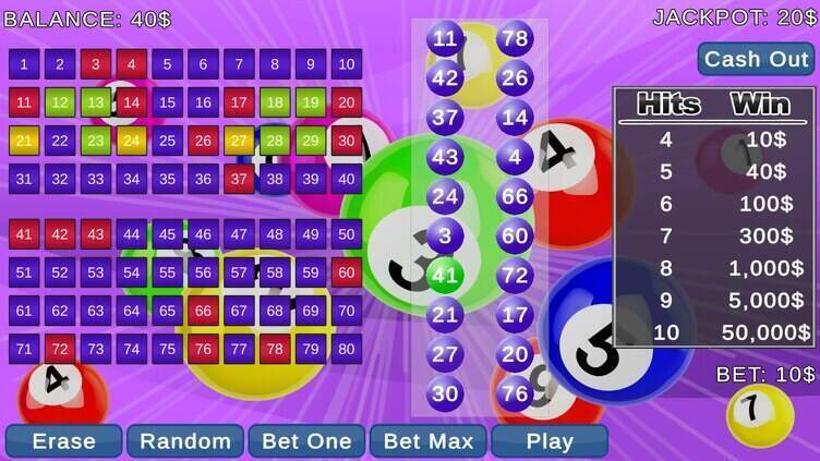 WildBall Keno Screenshot 1