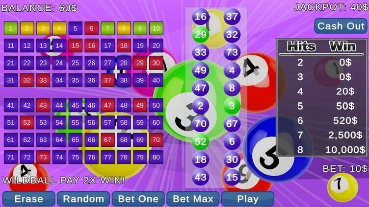 WildBall Keno Screenshot 2