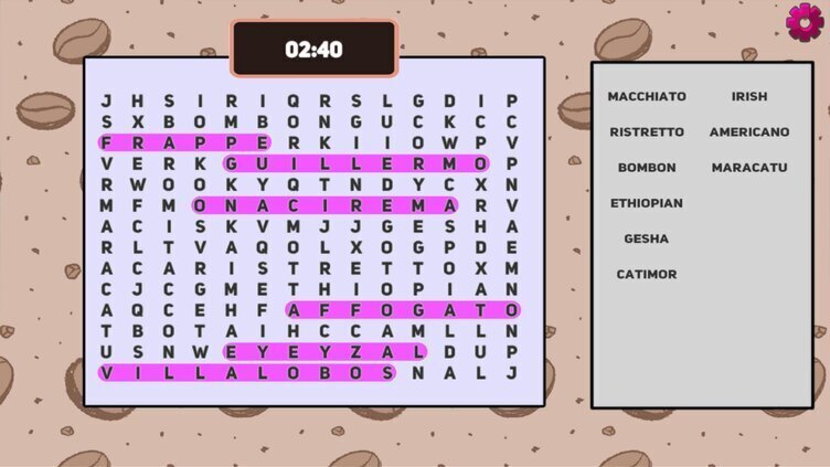 Word Search Coffee Break Screenshot 1